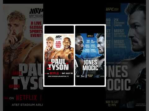 Jake Paul vs. Mike Tyson or UFC 309? #shorts #boxing #ufc #mma #jakepaul #miketyson #jonjones #fyp