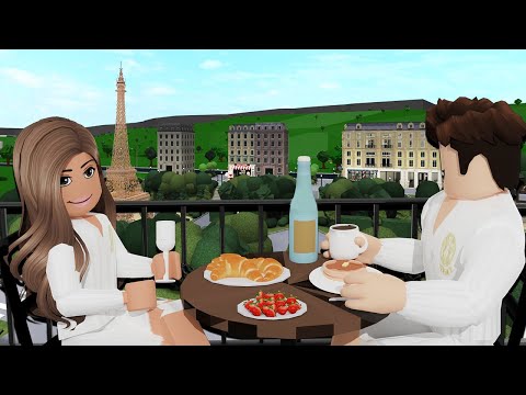 HE SURPRISED ME WITH A TRIP TO PARIS ON VALENTINES DAY! Bloxburg Family Roleplay