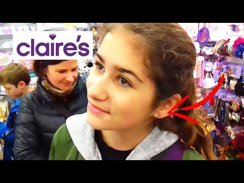 Getting my Ears Pierced at Claire's