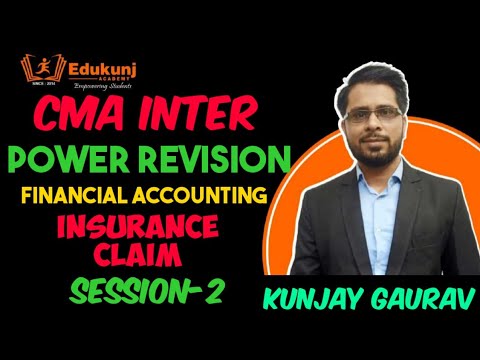 Insurance Claim Power Class 2 Revision | Cma Inter G-1 | Kunjay CMA | Edukunj Academy |