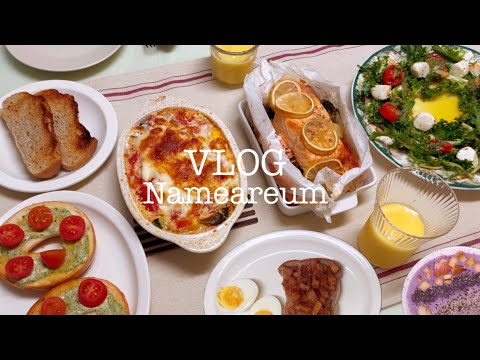 Warm year-end home party | Easy and simple Christmas recipes | Apple pie|papillote| Kimchi diet vlog