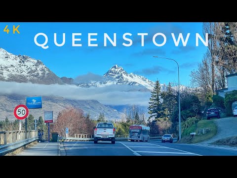 Queenstown Winter | Driving From Frankton to Town Centre 2024 4K | New Zealand Driving Tour | Travel