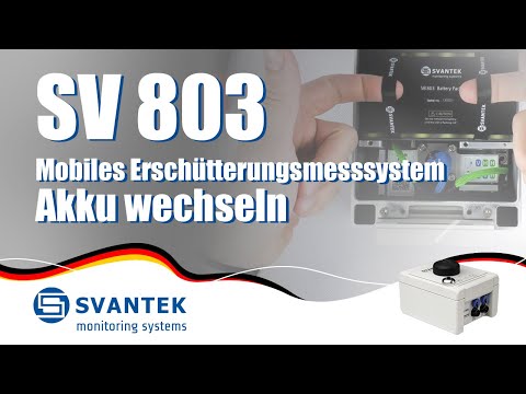 SV 803 Mobiles Erschütterungsmesssystem | Akku wechseln