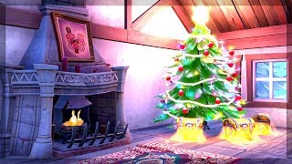 FORTNITE FESTIVE LOBBY MUSIC 1 HOUR - FIREPLACE & CHRISTMAS TREE