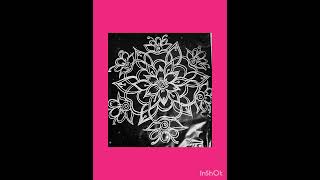 Attractive #beautifulnewflowerdesignkolam ✨️ ✨️ ✨️ #rangolidesigns #trending kolam