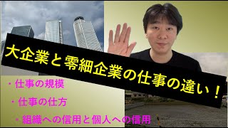 大企業と零細企業の仕事の違い