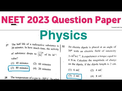 NEET 2023 Question Paper | Physics Complete Solved Paper