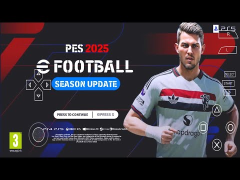 eFOOTBALL PES 2025 PPSSPP Android Update Transfers Kits 2025 Now Faces Camera PS5 Graphics HD