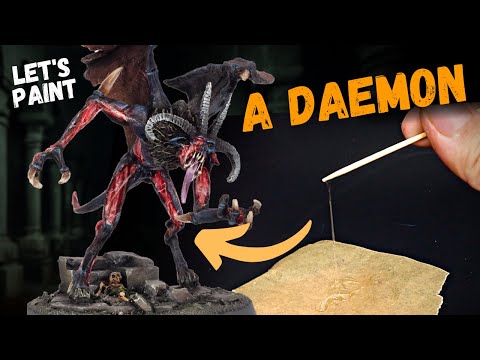 Unleashing Terror: Painting a Nightmarish Daemon for Warhammer!