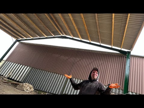 I fabricated and built a shed (part 5 roofing)