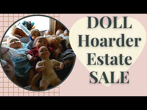 DOLL HOARDER ESTATE SALE - thrift with me | Life Size Doll | Vintage Dolls Lots of Dolls 👀