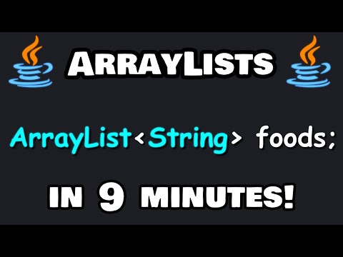 Learn Java ARRAYLISTS in 9 minutes! 📃