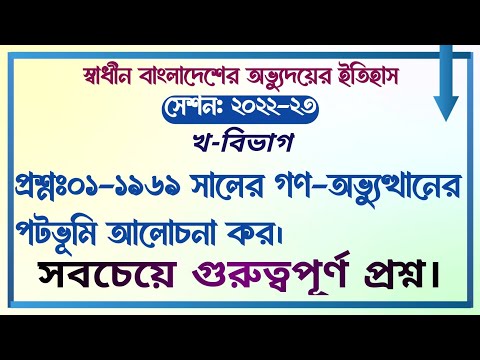 স্বাধীন বাংলাদেশের অভ্যুদয়ের ইতিহাস || বিভাগ-খ || সেশনঃ ২০২২-২০২৩ | Department of English Literature