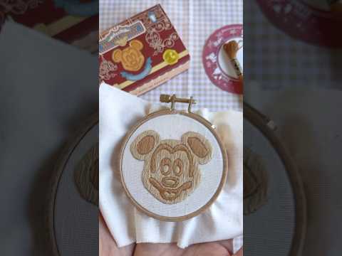 【刺繍】ミッキーワッフルの刺繍してみた🐭🧇#shorts #Disney#embroidery