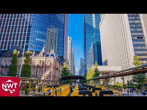 Tokyo Open Top Bus Tour In Marunouchi, Ginza And Imperial Palace | 4K With English Subtitles