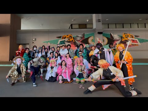 Demon Slayers Kimetsu no Yaiba Cosplay Gathering 2. Anime Los Angeles 2025 Day 3.