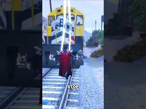 Which Superhero can STOP the train in GTA 5?#shorts #gta #gta5 #grandtheftauto #superhero #gaming