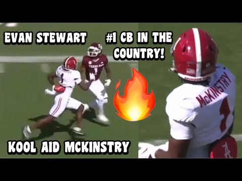 Evan Stewart Vs Kool Aid McKinstry 🔥 ELITE MATCHUP! Alabama Vs Texas A&M 2023 highlights