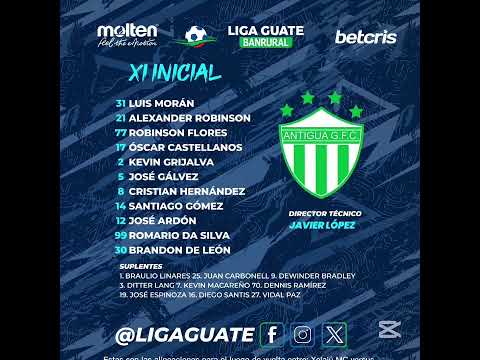 Las alineaciones para la vuelta de la semifinal⚽⚽🗣️🗣️ #futbol #ligaguatebanrural