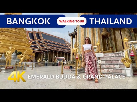 TRAVEL BANGKOK THAILAND 🇹🇭 Grand Palace Bangkok & Emerald Buddha temple walk 2023 [4k]