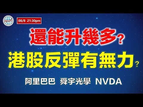 投資有道-港股研究室 I 還能升幾多？港股反彈有無力？ 阿里巴巴 I 舜宇光學 | 英伟达 NVDA I