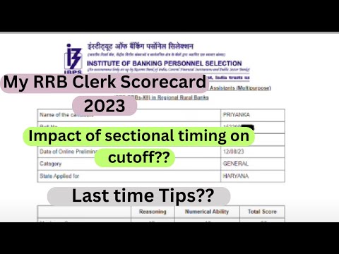 My RRB Clerk Scorecard 2023. Last minute tips?? #rrbclerk2024 #bankexam #rrb #rrbclerk #ibpsclerk