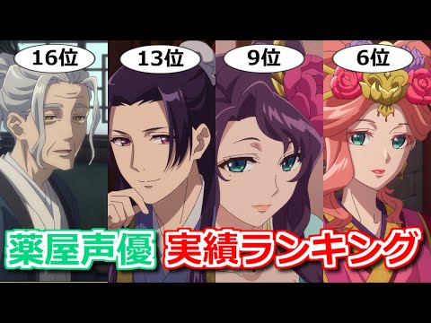 【薬屋のひとりごと】出演声優さんたちを2000年以降の主役担当作品数でランキング化 1位に輝いたのは…【ボイスロイド解説】