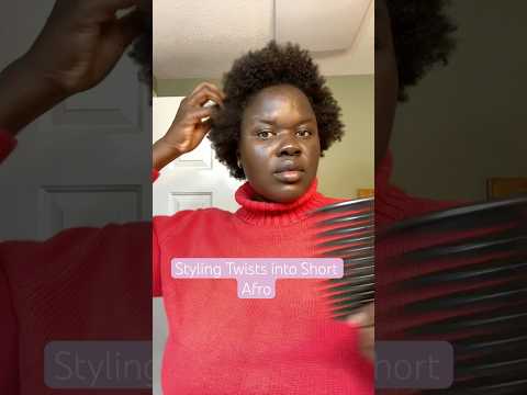 Styling my Twists into Short Afro #hair #shorts #shortvideo #4chair #haircare #hairgrowth