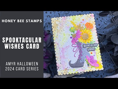 Honey Bee Mini Fall Florals | AmyR Halloween 2024 Card Series #18