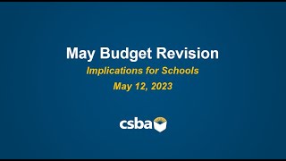 CSBA Analyzes the May Budget Revision