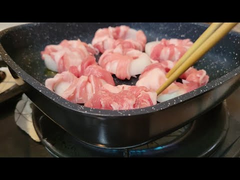 生姜焼きオニオンリング 巻いてオシャレな美味しい生姜焼き