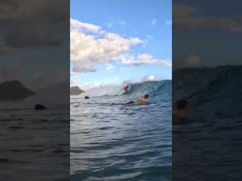 EVENING SURF #surfing #gopro #waves #beach #hawaii #watersport #oahu #rockpiles #sunset