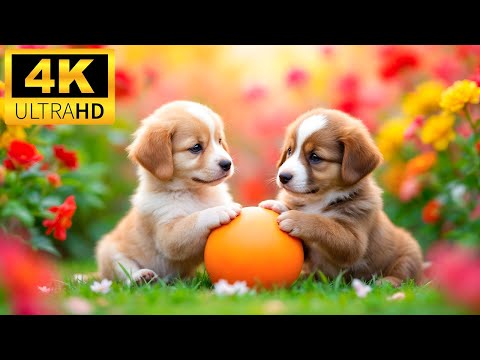 Adorable Puppies & Kittens - Peaceful Baby Animals with Relaxing Piano Music for Relaxation