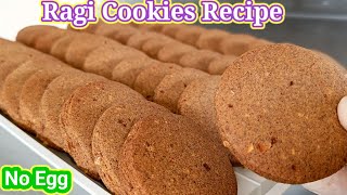 Crunchy Ragi biscuit recipe with jaggery | eggless bakery biscuits recipe