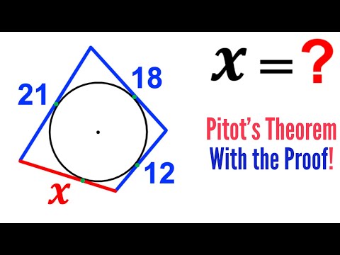 Can you calculate the X value? | (Pitot's Theorem with Proof) | #math #maths | #geometry