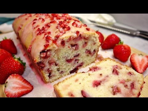 Moist Strawberry Bread with Strawberry Glaze