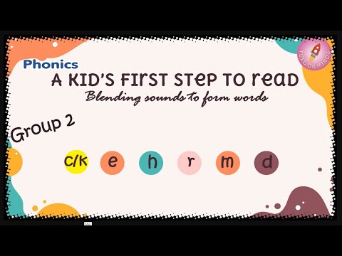 Blending Group 2 | Jolly Phonics | c/k e h r m d words | Practice Reading |