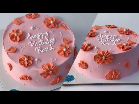 Cute And Simple Chocolate Cake Decorating Tutorial | Floral Birthday Cake | Whipped Cream Cake