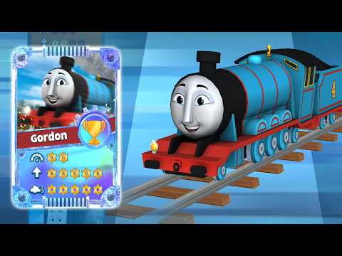 El tren Thomas en español - Gordon contra Thomas en carreras de trenes. Trenes infantiles.