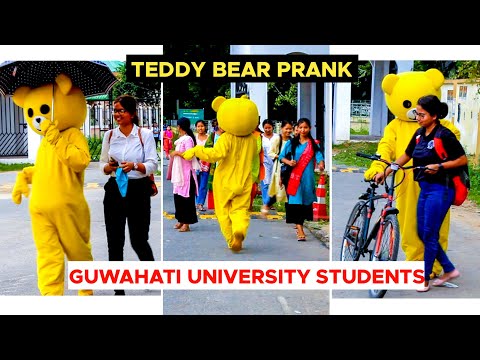 Guwahati University Students Reaction | Teddy Bear | Irritating कॉलेज लड़की & लड़का......😄