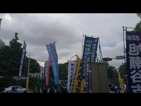 STOPインボイス全国一揆国会正門前　社民党党首・福島瑞穂