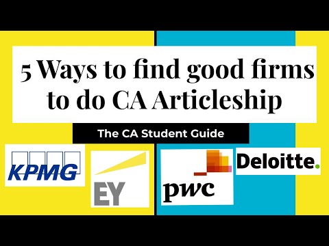 5 Best Ways to apply in CA Firms for Articleship (Big4/ Mid-size/ Small)