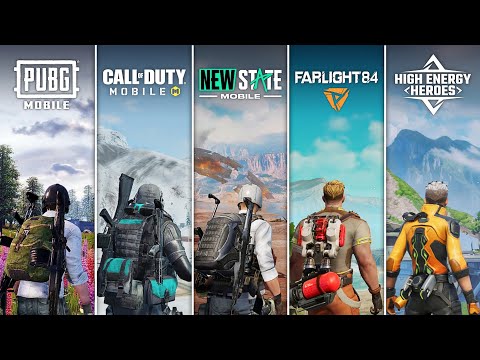 High Energy Heroes VS Farlight 84 VS New State Mobile VS Call of Duty Mobile VS PUBG Mobile