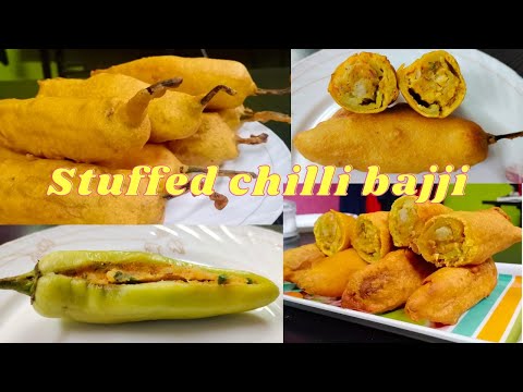 Stuffed chilli bajji | milagai bajji recipe | Bajji Recipe in Tamil | How to Make stuffed Bajji