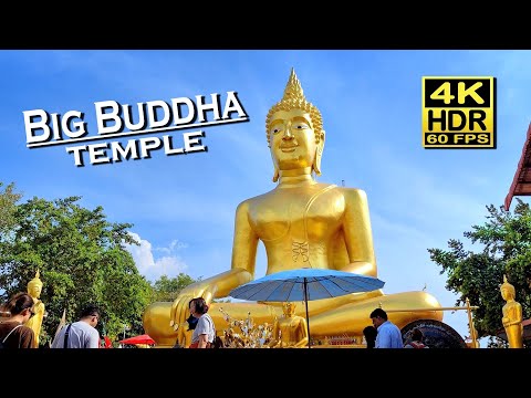 Big Buddha Temple - Wat Phra Yai Pattaya  4K 60fps HDR Dolby Atmos 💖 Walking Tour 👀 Thailand 🇹🇭