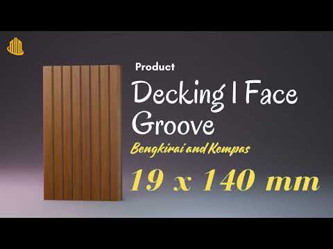 Advertisement for 1 face groove wood decking products