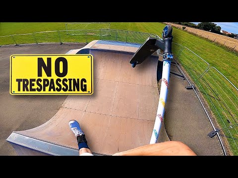 I Snuck Inside a CLOSED Skatepark!