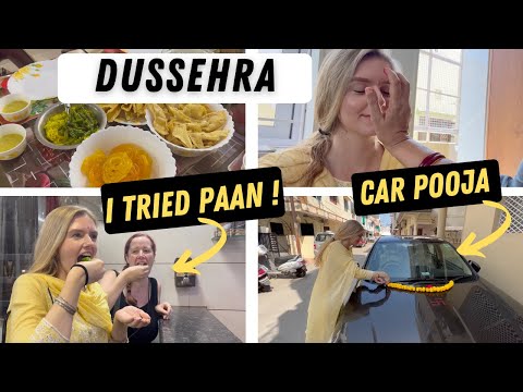 MY FIRST TIME TRYING PAAN, CELEBRATING DUSSEHRA, FIRST TIME CAR POOJA!  ▹JenniJi