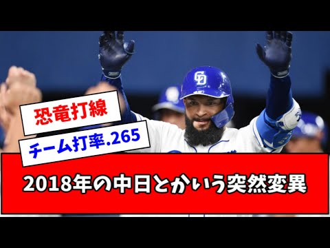 【謎】2018年の中日とかいう突然変異ｗｗｗｗｗ