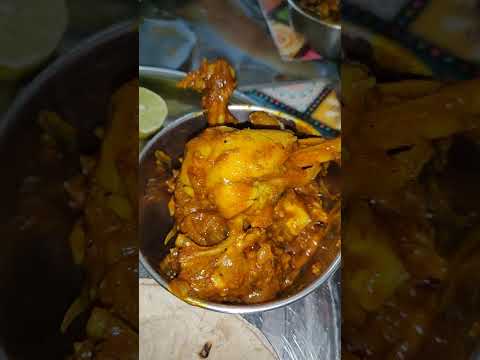 Chicken Leg Fry and Roti👍 #trending #viral #mumbai #food #subscribe #youtube #shorts#bihar #ytshorts